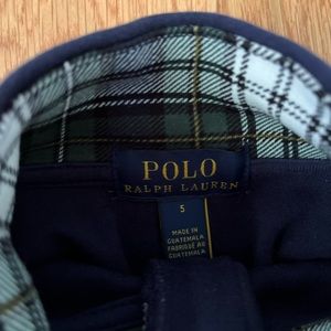 Size 5. Navy Boys Polo Zip Up.